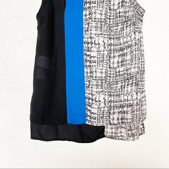 BCBG Max Azria Elicia Graphic Sleeveless Blouse Size Small - Picture 5 of 8